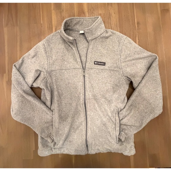 Columbia Jackets & Blazers - Columbia Women Fleece Full‎ Zip Jacket Light Gray Size M